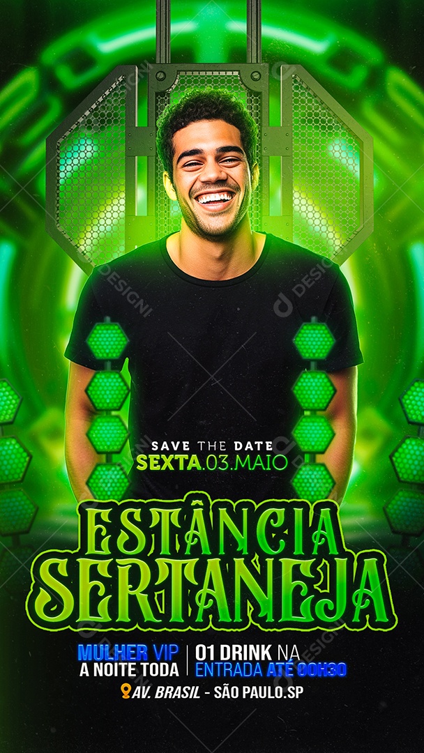 Story Flyer Estância Sertaneja Social Media PSD Editável