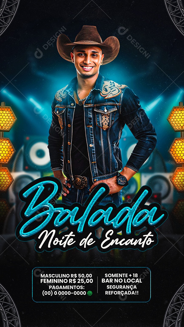 Story Flyer Ballad Night of Enchantment Social Media PSD Editable