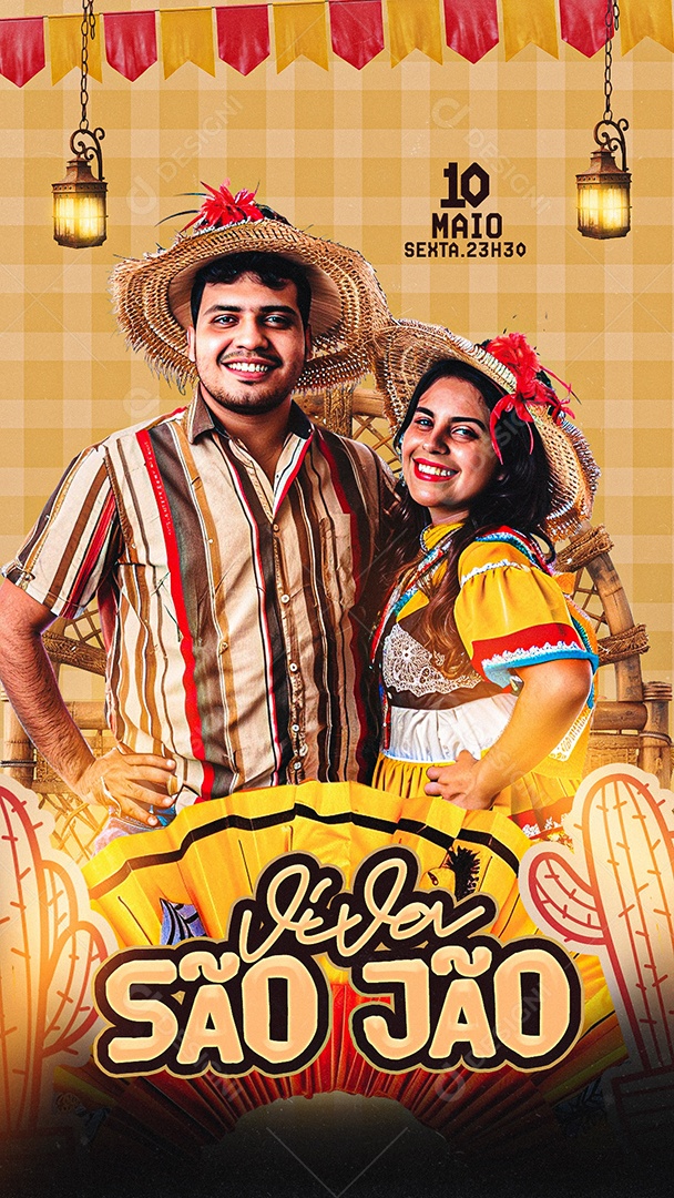 Story Flyer Viva São João Social Media PSD Editável