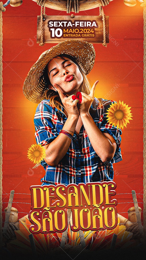 Story Flyer Desande São João Social Media PSD Editável