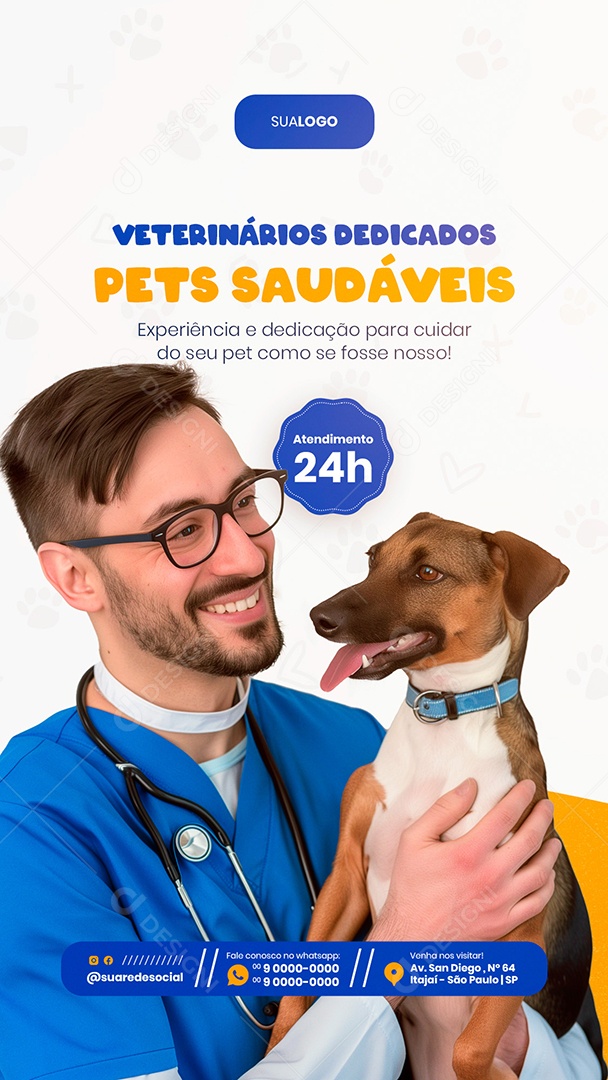Story Petshop Pets Saudáveis Social Media PSD Editável