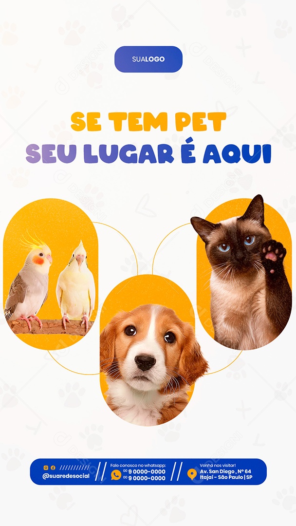 Story Petshop se tem Pet seu Lugar é Aqui Social Media PSD Editável