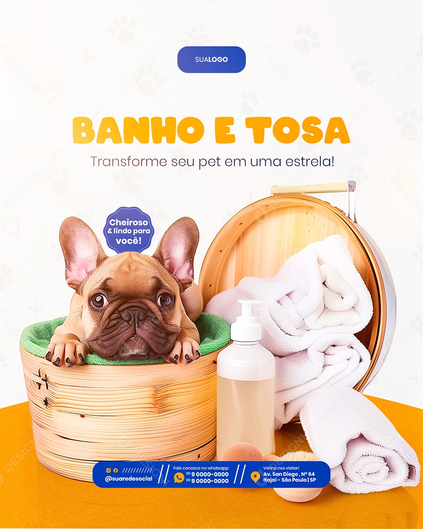 Petshop Banho e Tosa Social Media PSD Editável