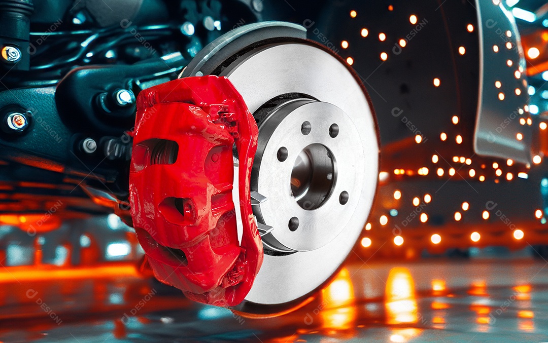 Disco de freio com pastilhas