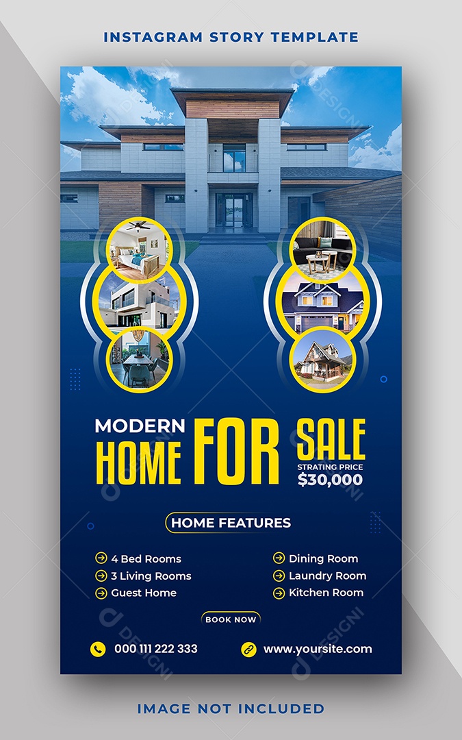 Story Imobiliária Imóvel modernoSocial Media PSD Editável
