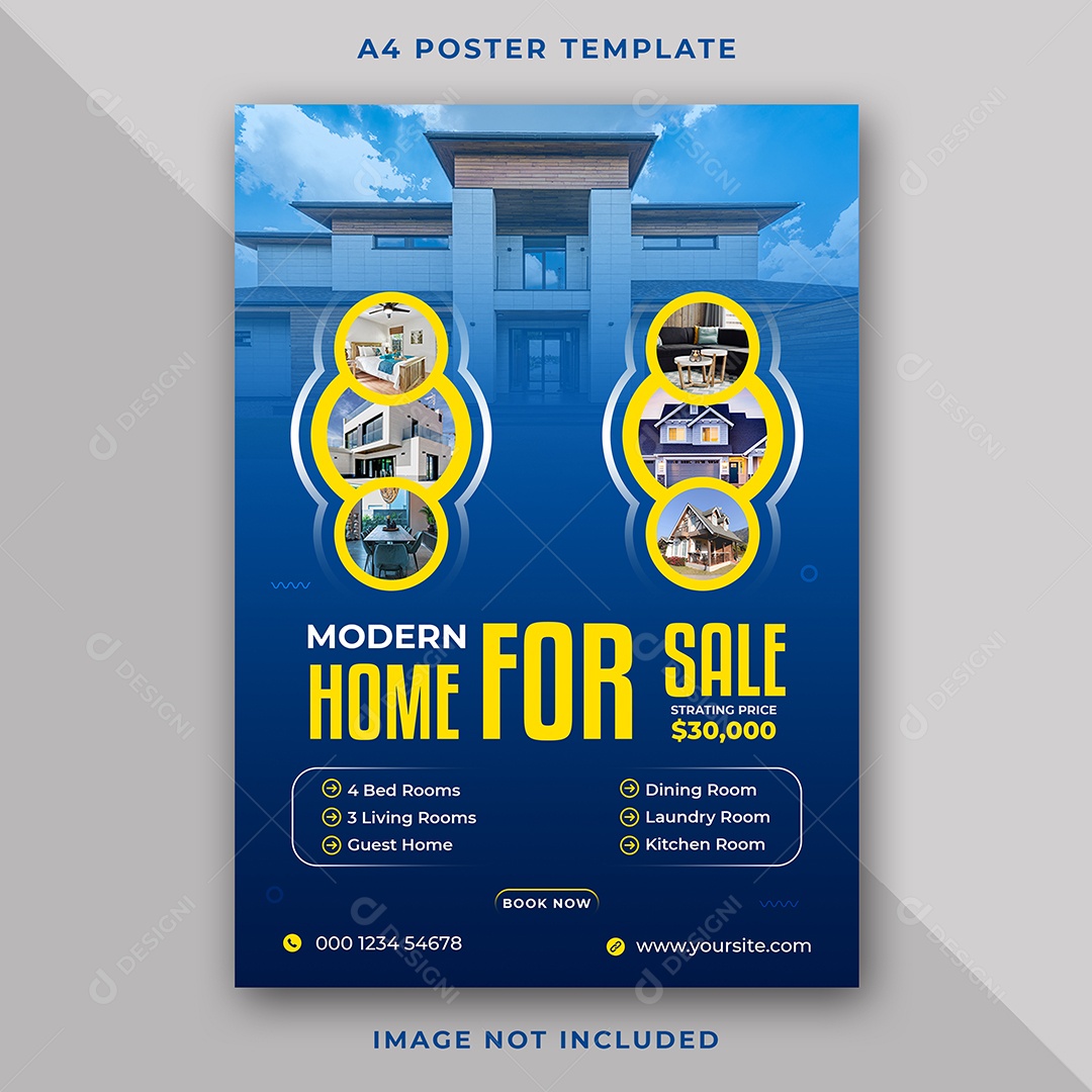 Imobiliária Imóvel Moderno Social Media PSD Editável