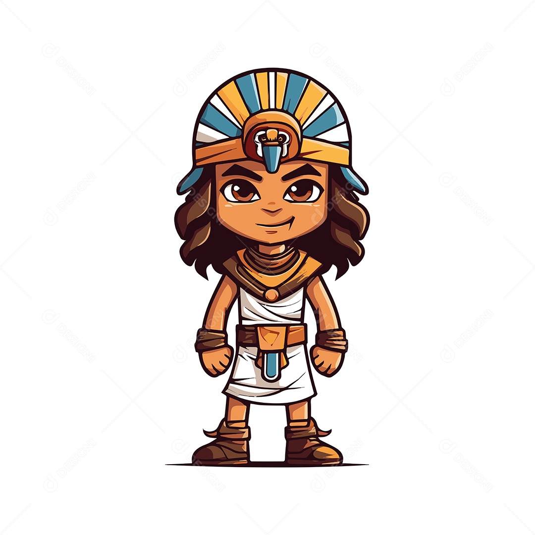 Criança Egípcia Ilustração Vetor EPS