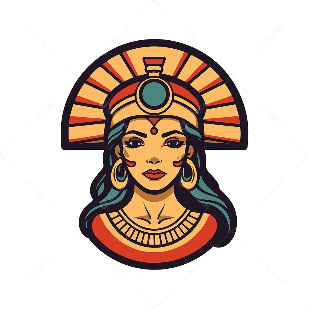 Antiga Mulher Hindu Ilustração Vetor EPS