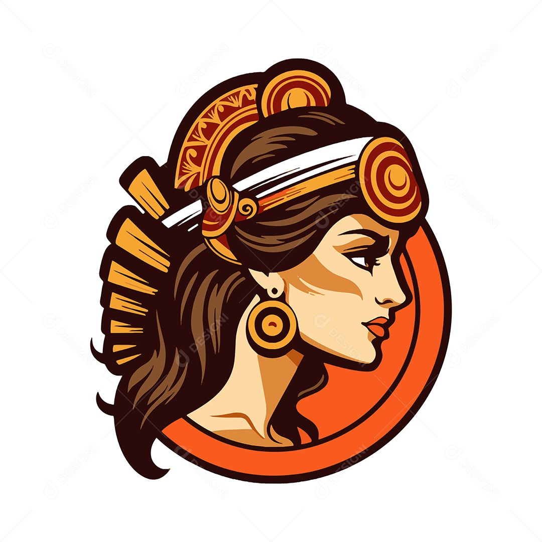 Mulher Romana Ilustração Vetor EPS