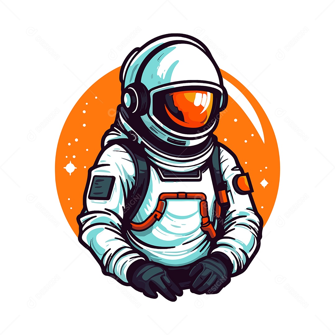 Astronauta Ilustração Vetor EPS