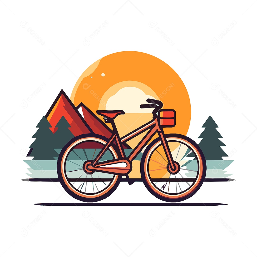 Bicicleta Ilustração Vetor EPS