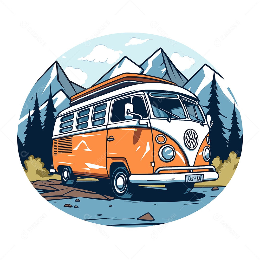 Kombi Ilustração Vetor EPS