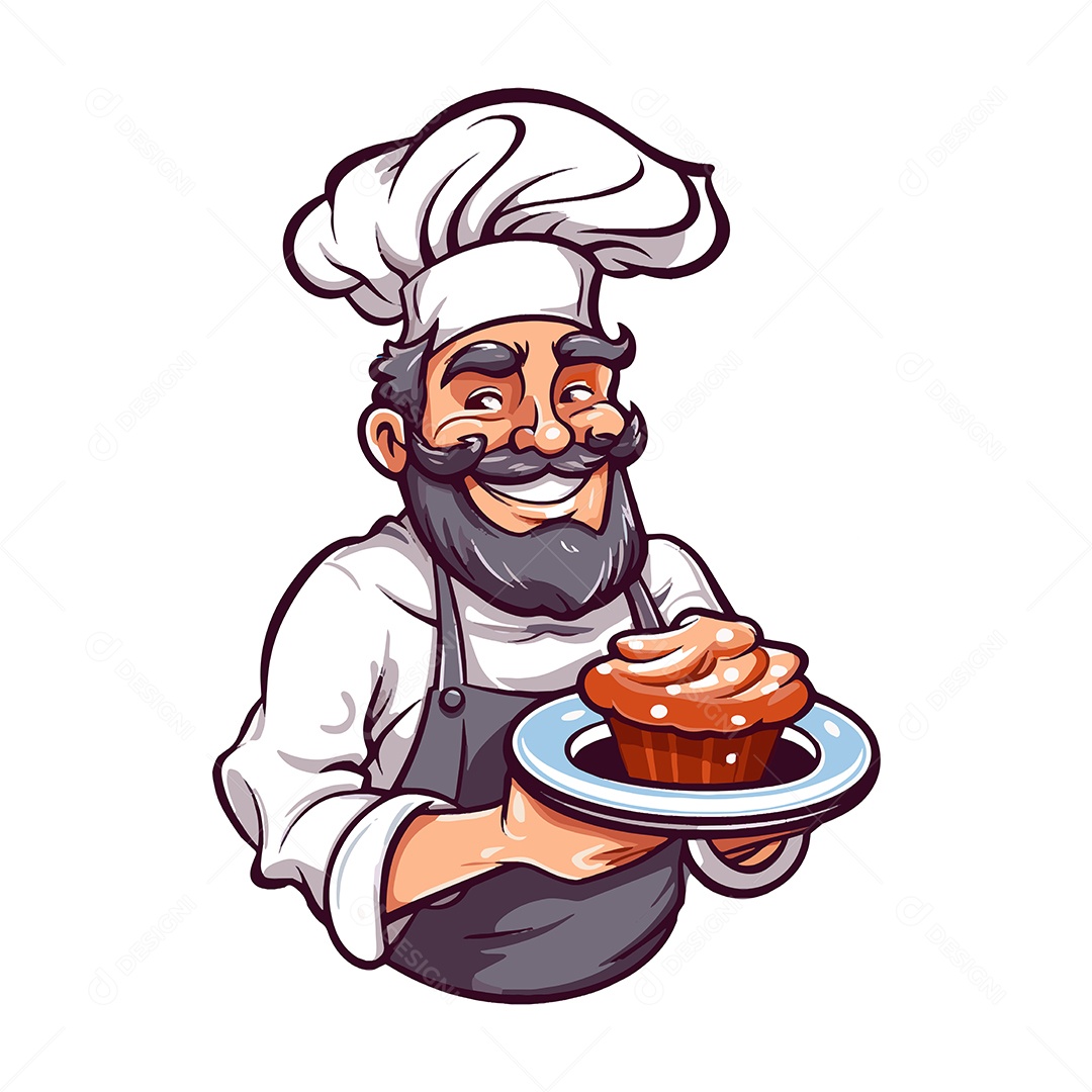 Chefe de Cozinha Ilustração Vetor EPS