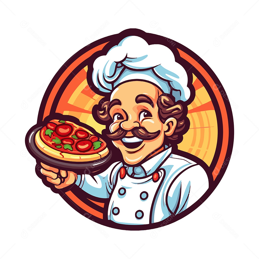 Pizzaiolo Ilustração Vetor EPS