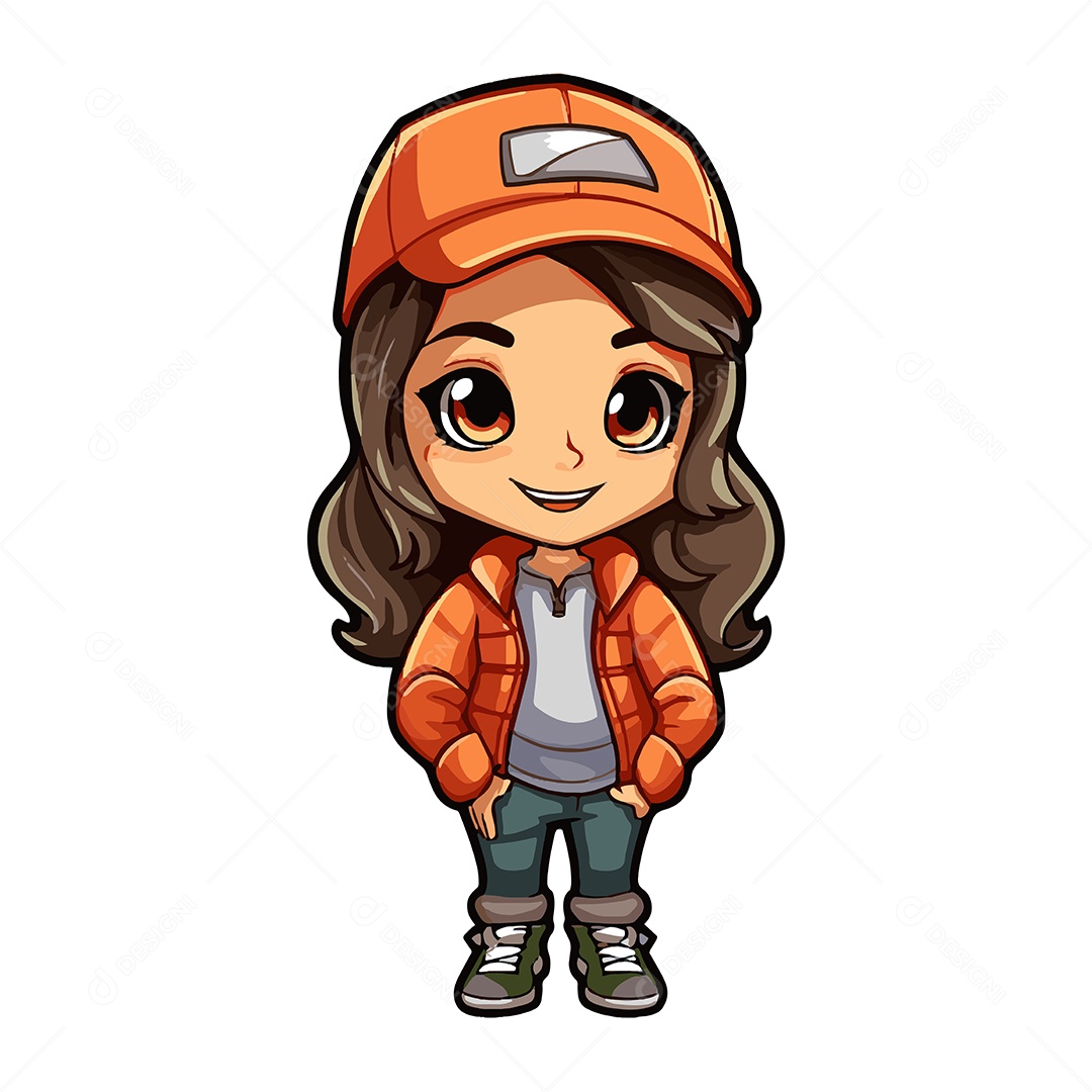 Garota Ilustração Vetor EPS