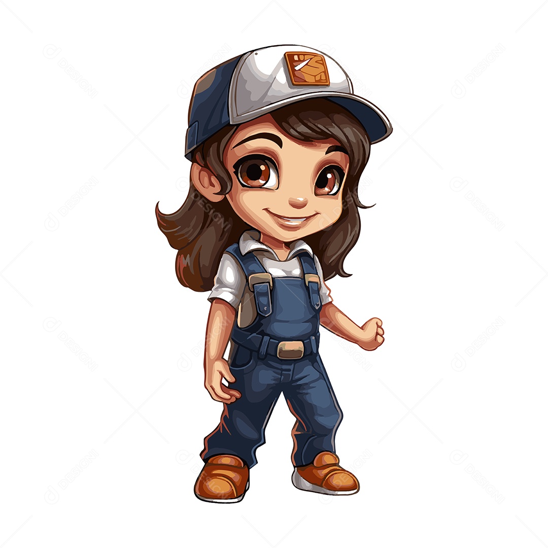 Garota Ilustração Vetor EPS