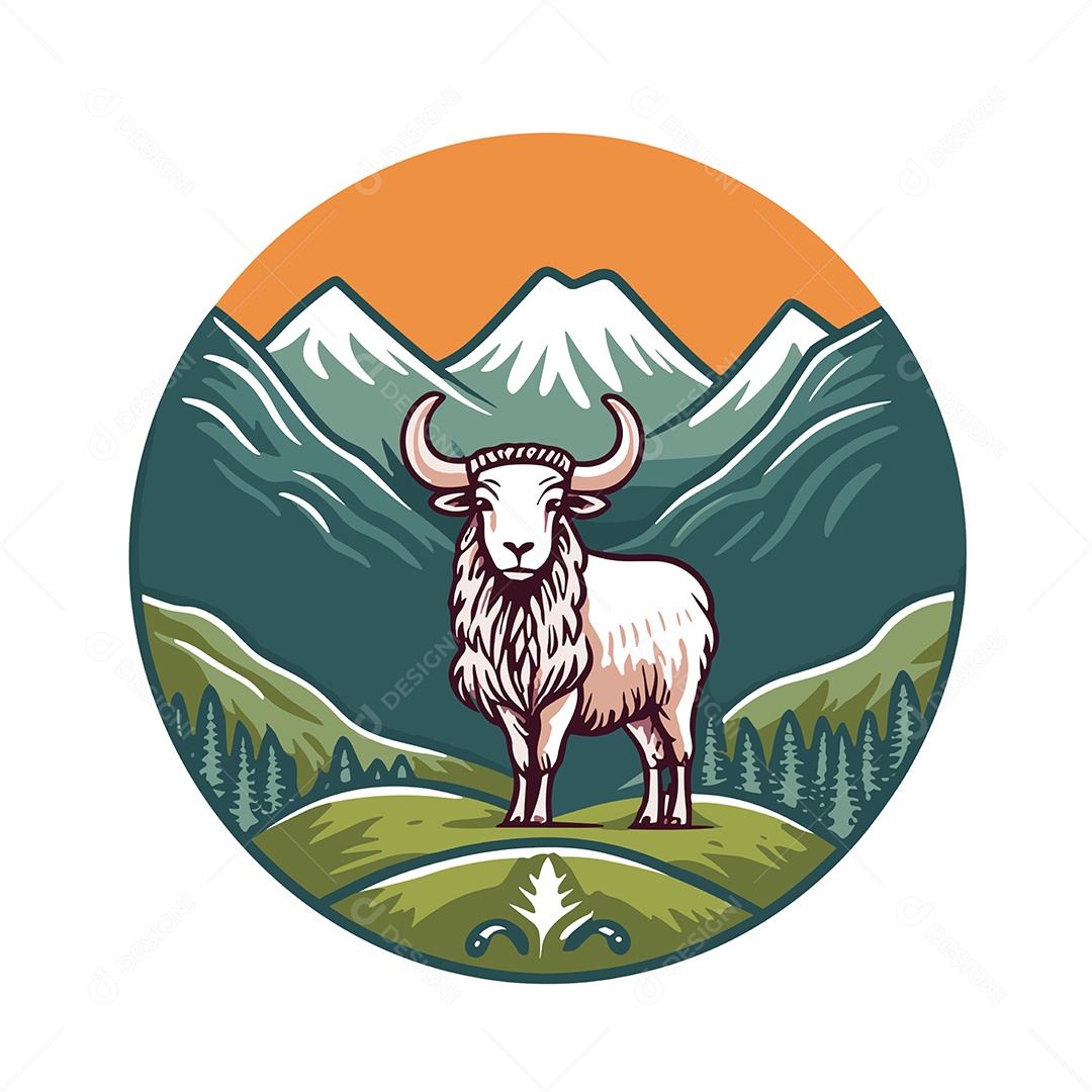 Cabra Ilustração Vetor EPS