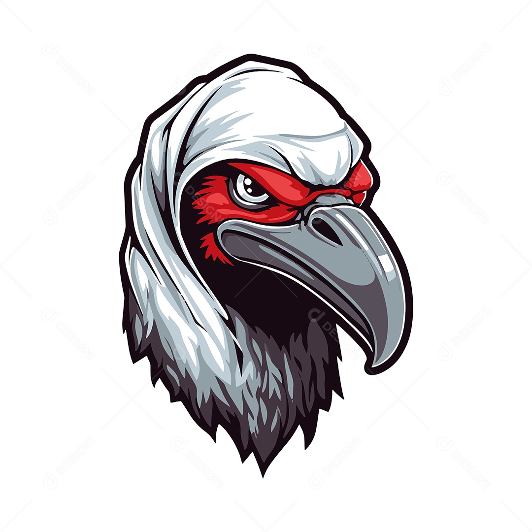 Pássaro Mascote Ilustração Vetor EPS