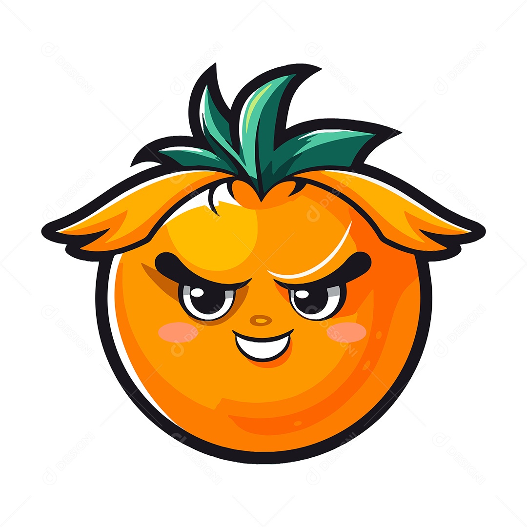 Fruta Personagem Ilustração Vetor EPS