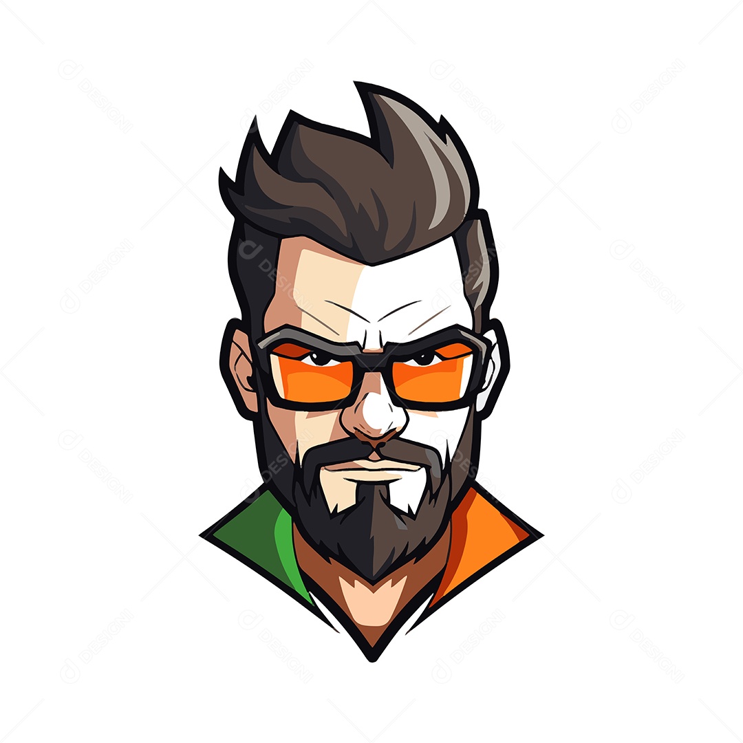 Homem Gemer Ilustração Vetor EPS