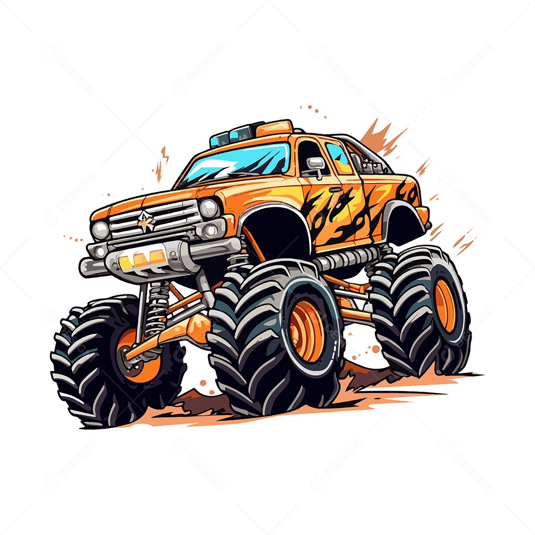 Monster Truck Ilustração Vetor EPS