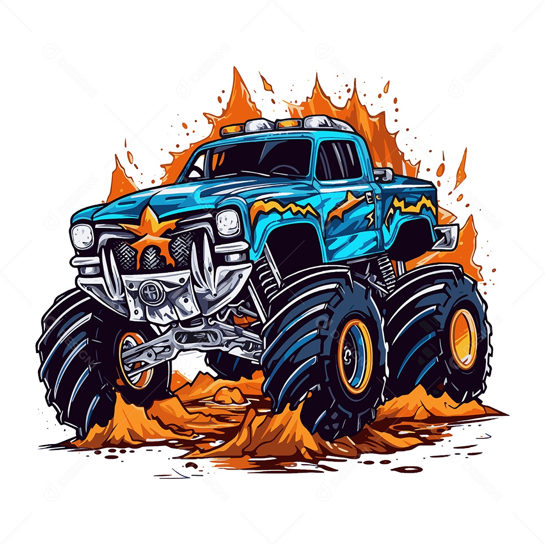 Monster Truck Ilustração Vetor EPS