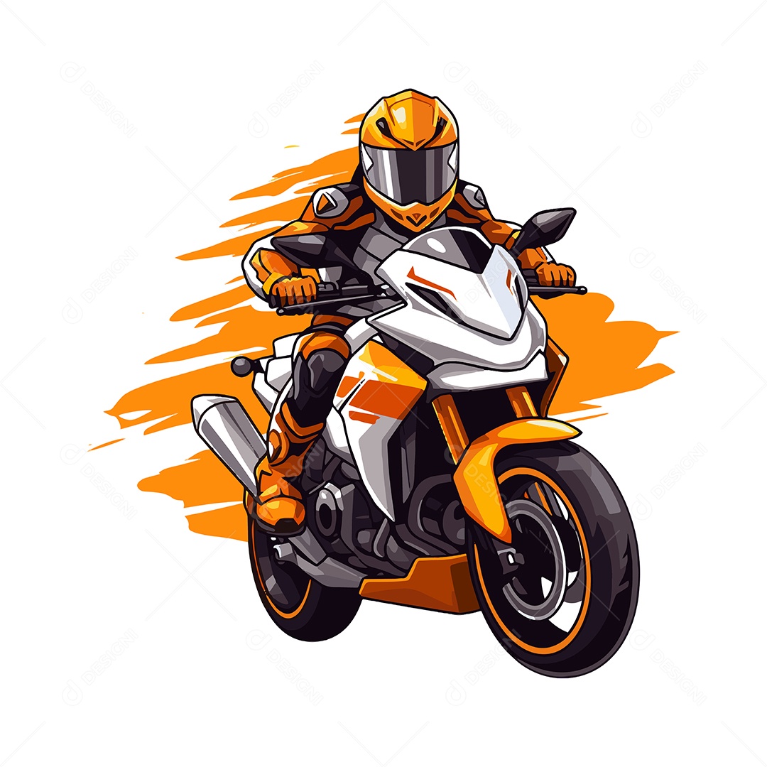 Motoqueiro Ilustração Vetor EPS