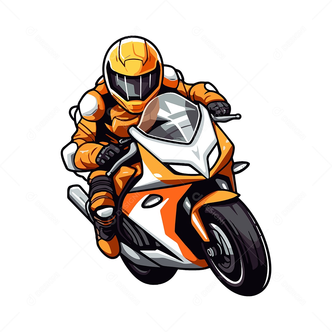 Motoqueiro Ilustração Vetor EPS