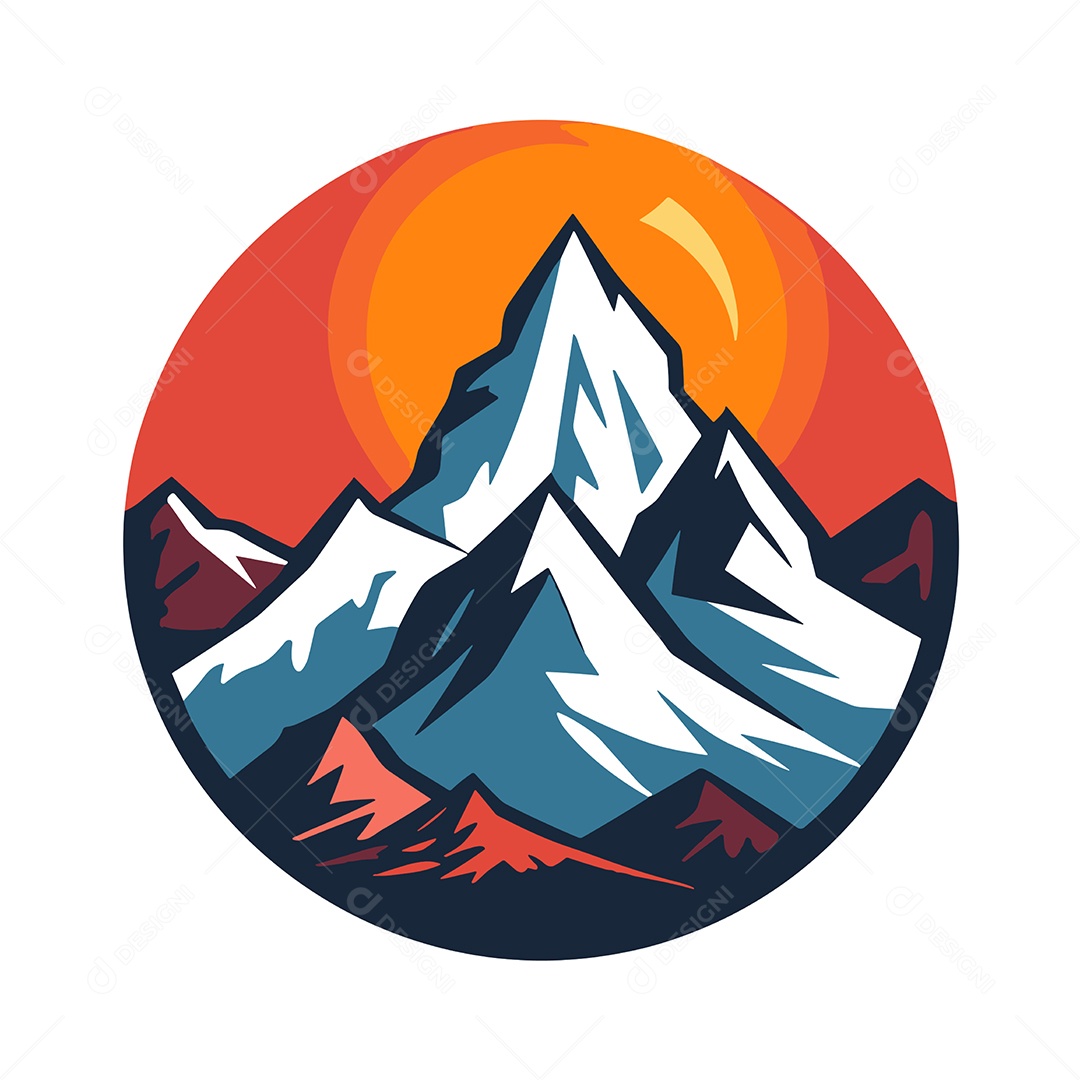 Ícone de Montanha Ilustração Vetor EPS