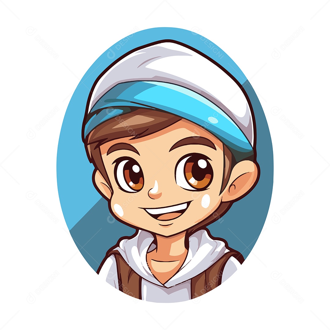 Garoto Muçulmano Ilustração Vetor EPS