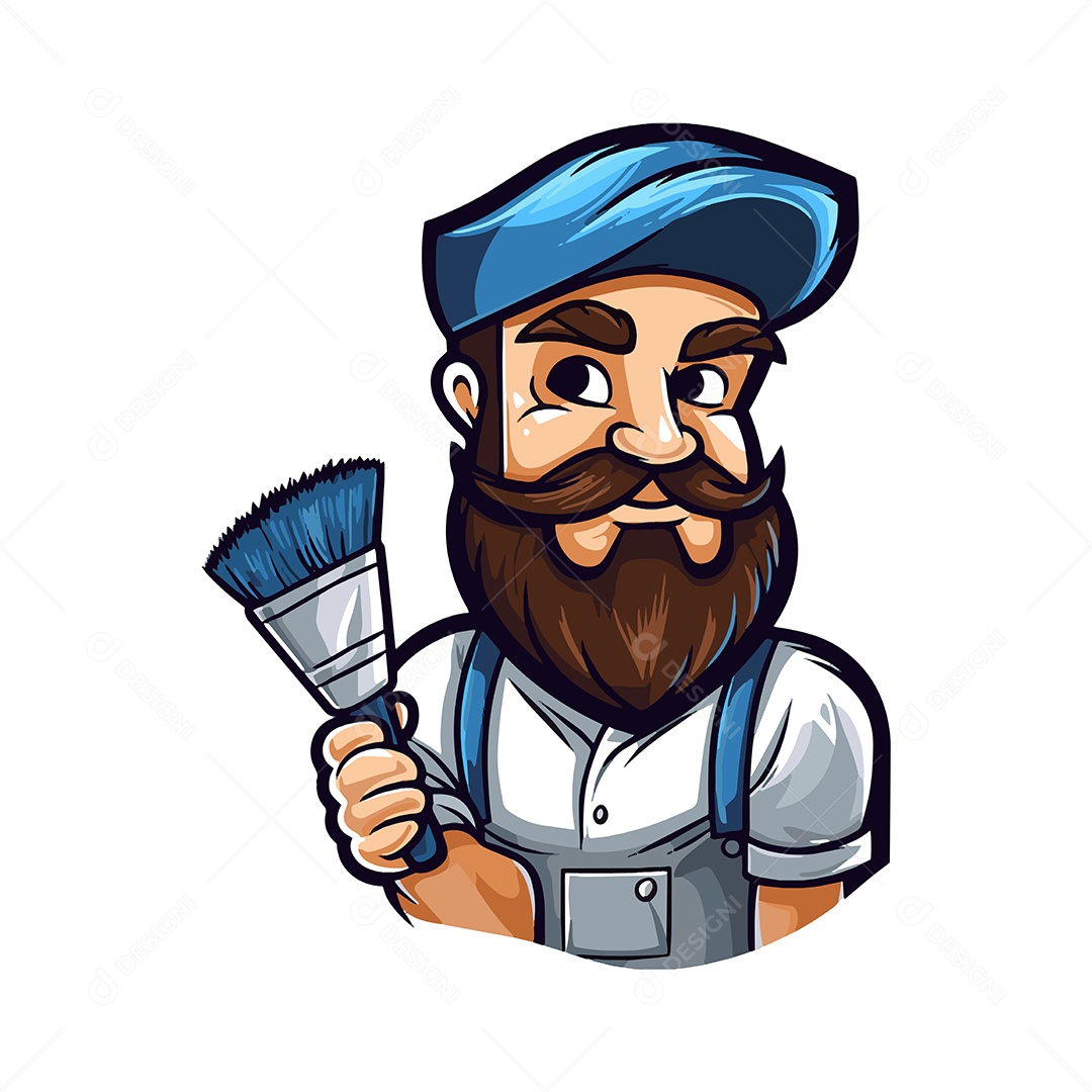 Pintor Ilustração Vetor EPS