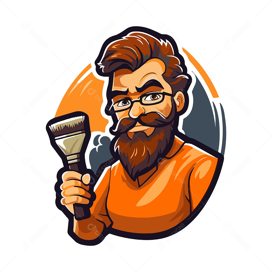 Pintor Ilustração Vetor EPS