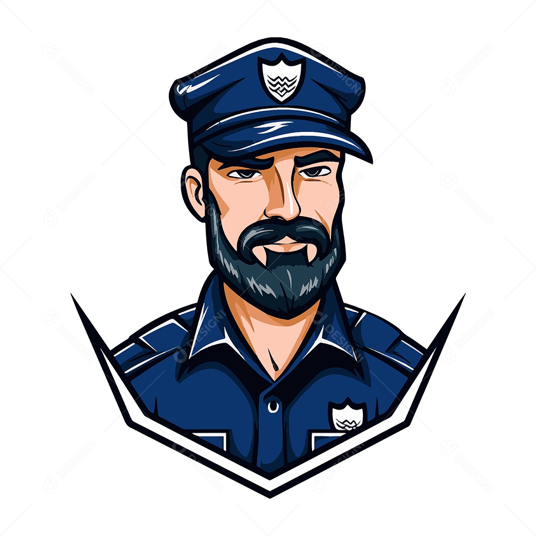 Policial Ilustração Vetor EPS