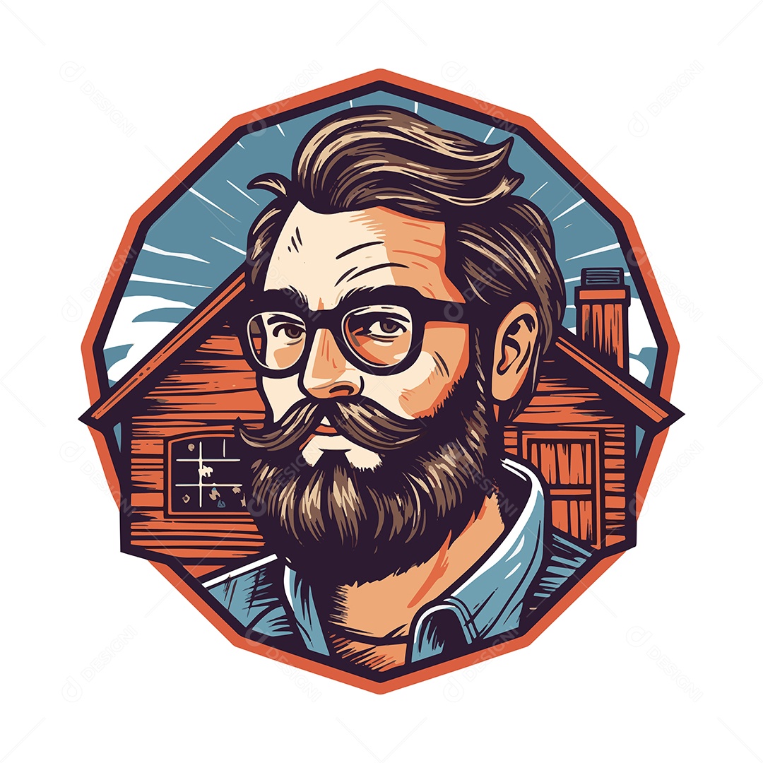 Fazendeiro Ilustração Vetor EPS