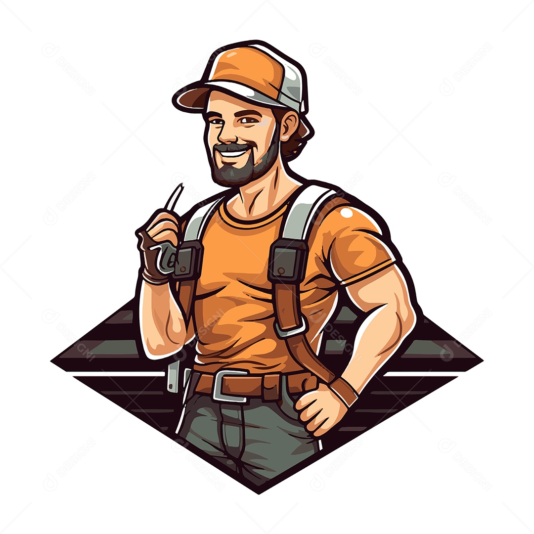 Carpinteiro Ilustração Vetor EPS