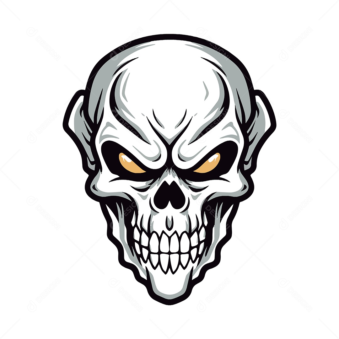 Crânio Ilustração Vetor EPS
