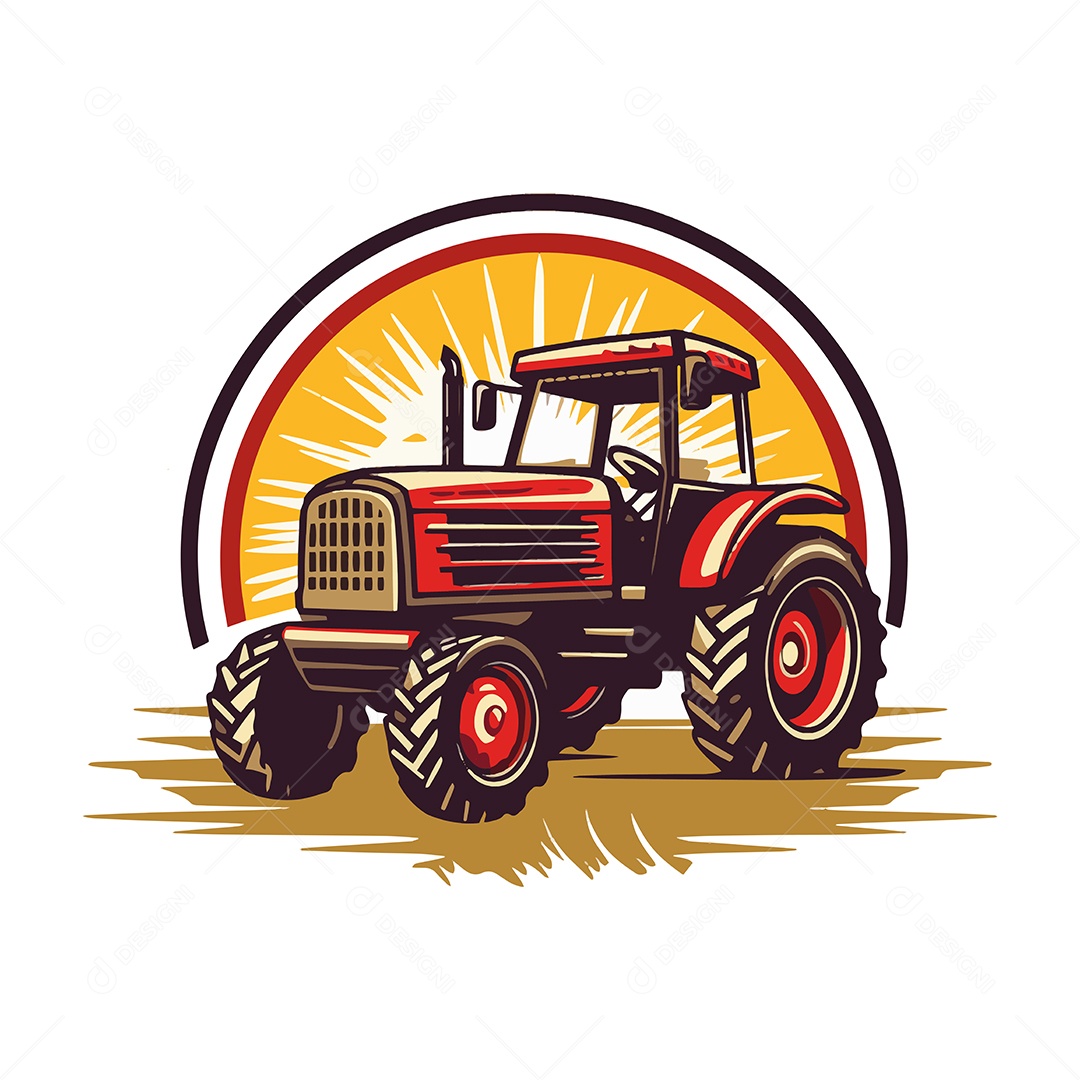 Trator Ilustração Vetor EPS