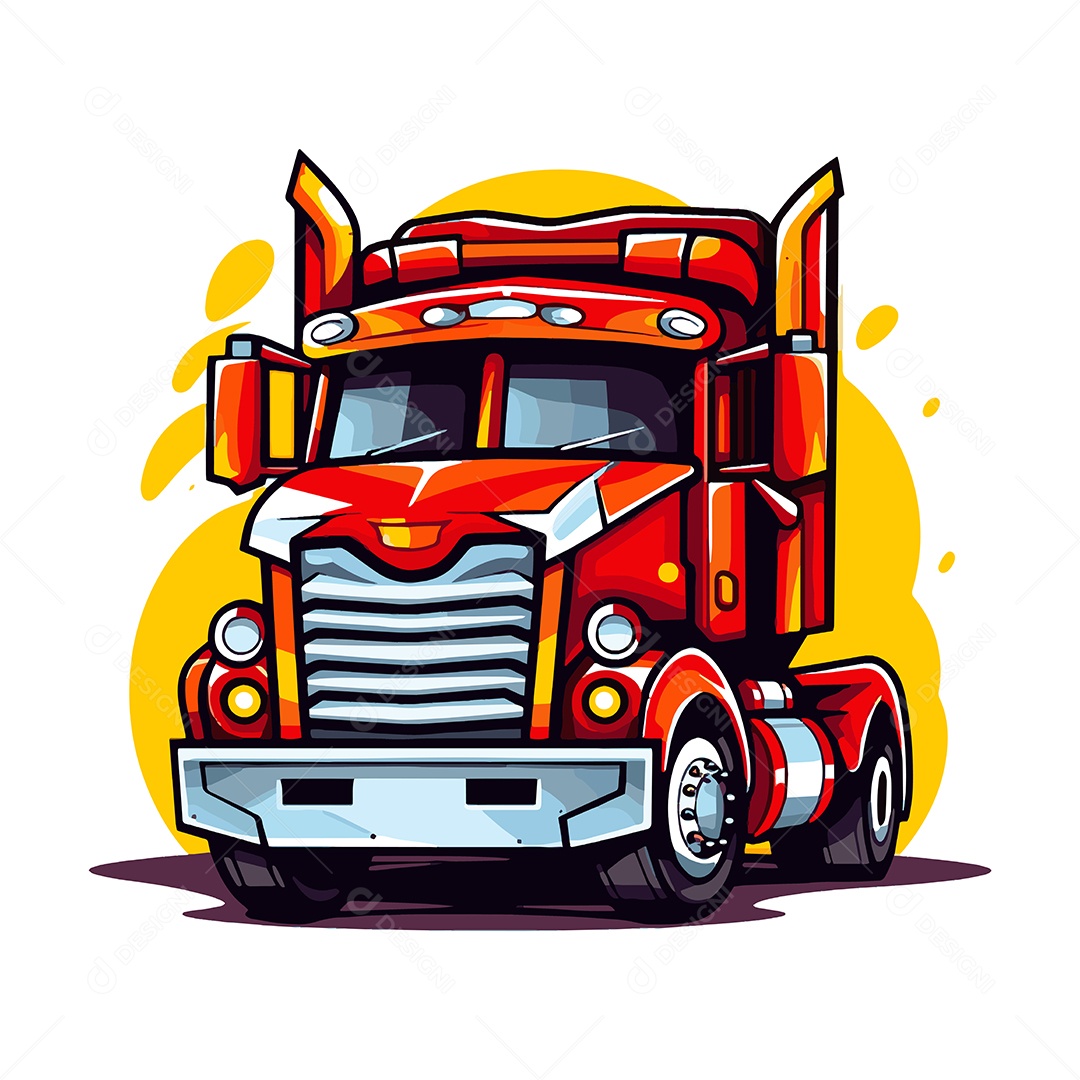 Caminhão Ilustração Vetor EPS