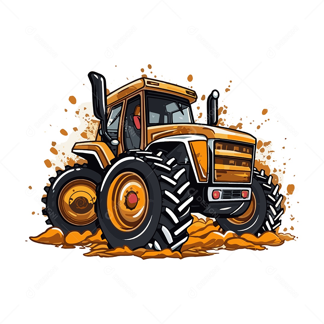 Trator Ilustração Vetor EPS