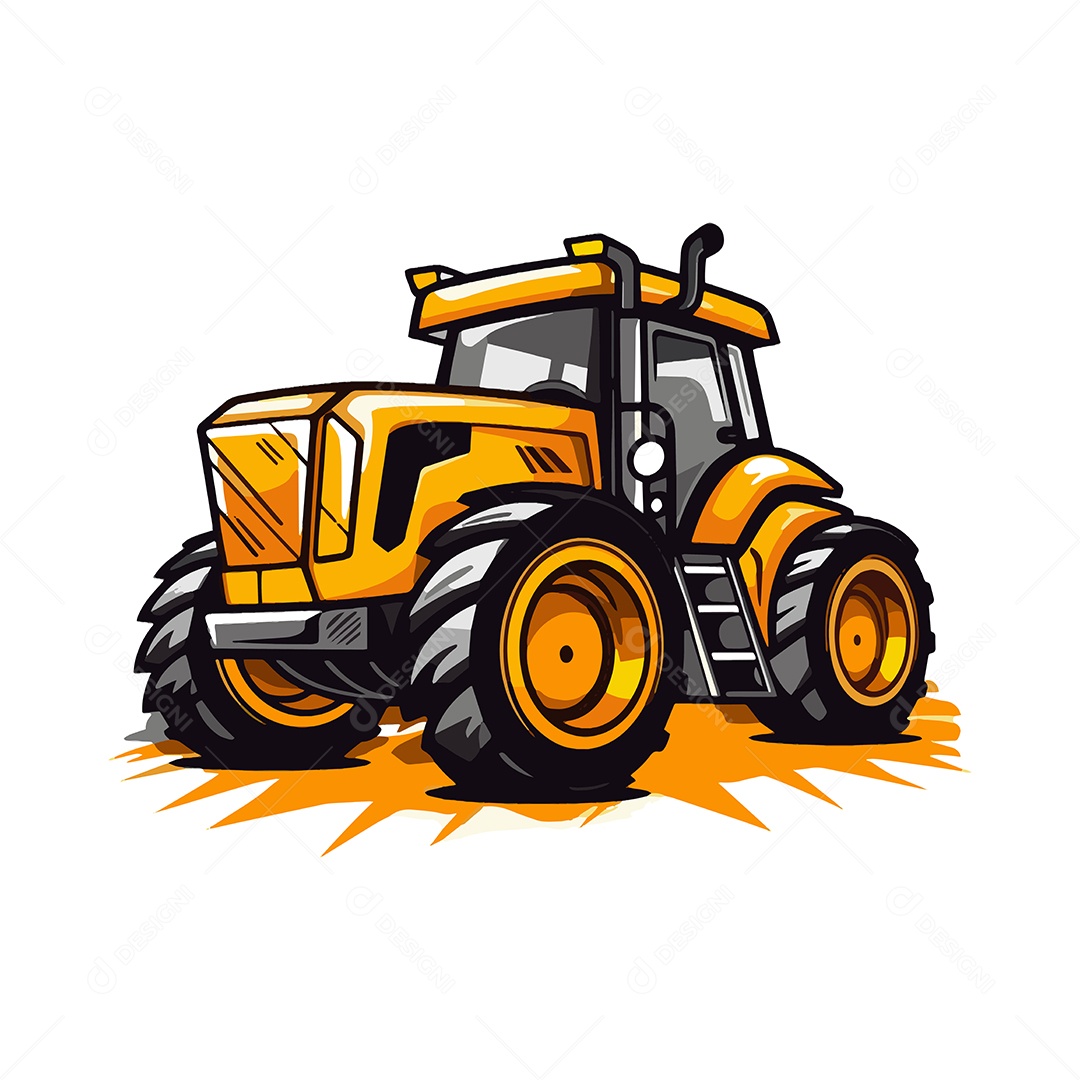 Trator Ilustração Vetor EPS