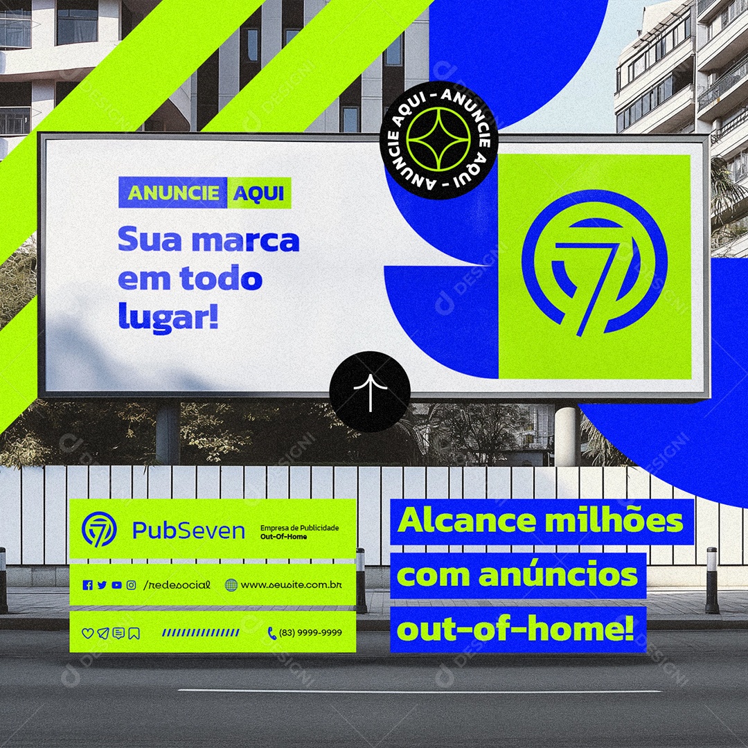 Empresa de Publicidade Anuncie Aqui Sua Marca em Todo Lugar Social Media PSD Editável