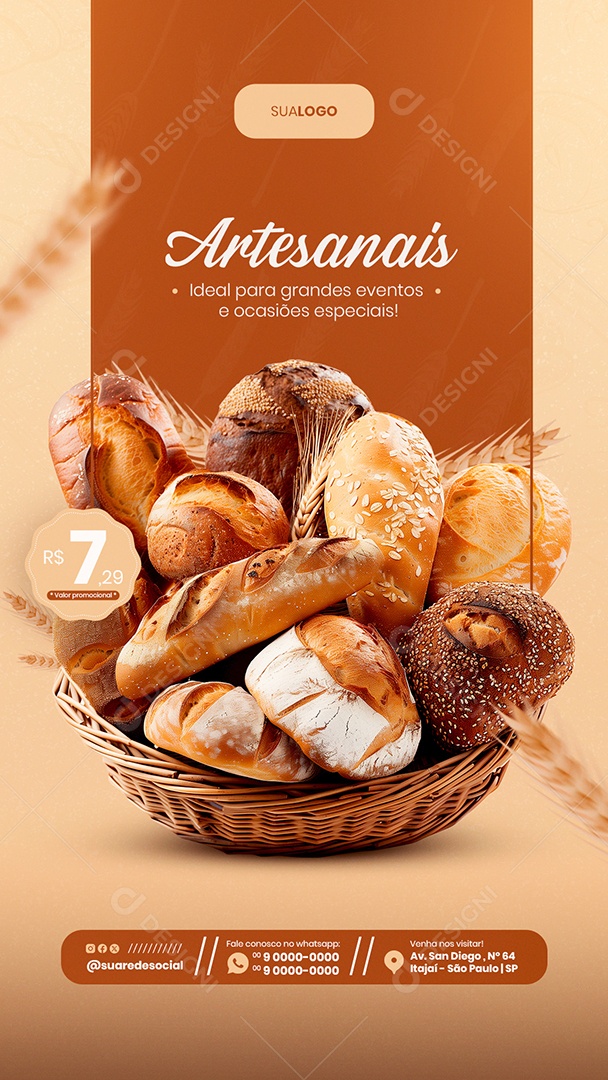 Story Artesanais Ideal para Grandes Eventos Social Media PSD Editável