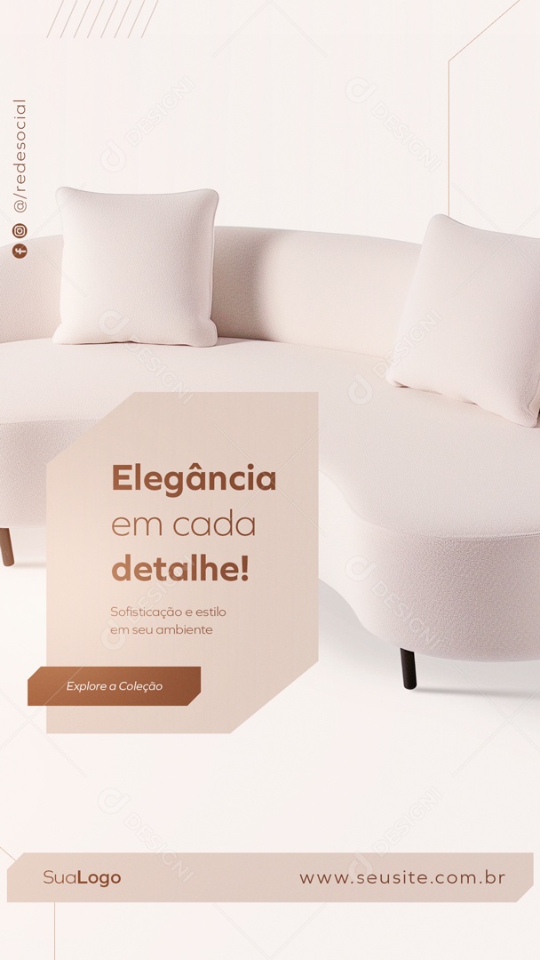 Story Elegância em Cada Detalhe Social Media PSD Editável