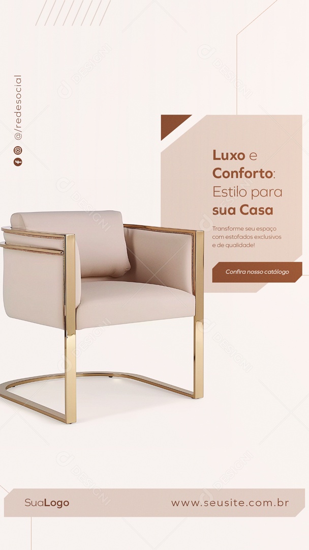 Story Luxo e Conforto Social Media PSD Editável