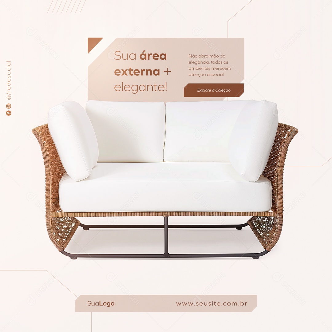 Feed Sua Área Externa mais Elegante Social Media PSD Editável