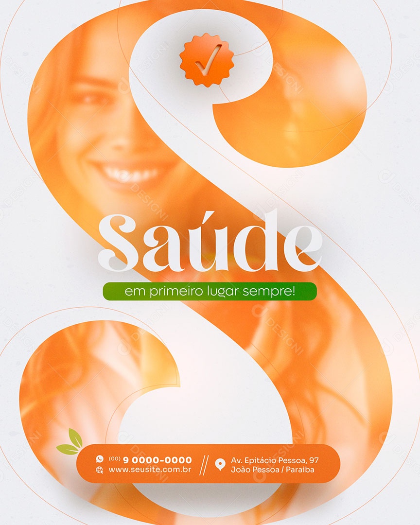 Saúde em Primeiro Lugar Sempre Social Media PSD Editável