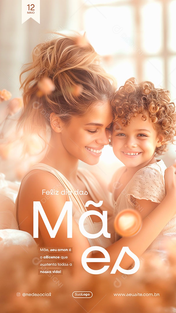 Mother's Day Story May 12th Your Love Is the Foundation That Sustains Our Social Life Editable PSD