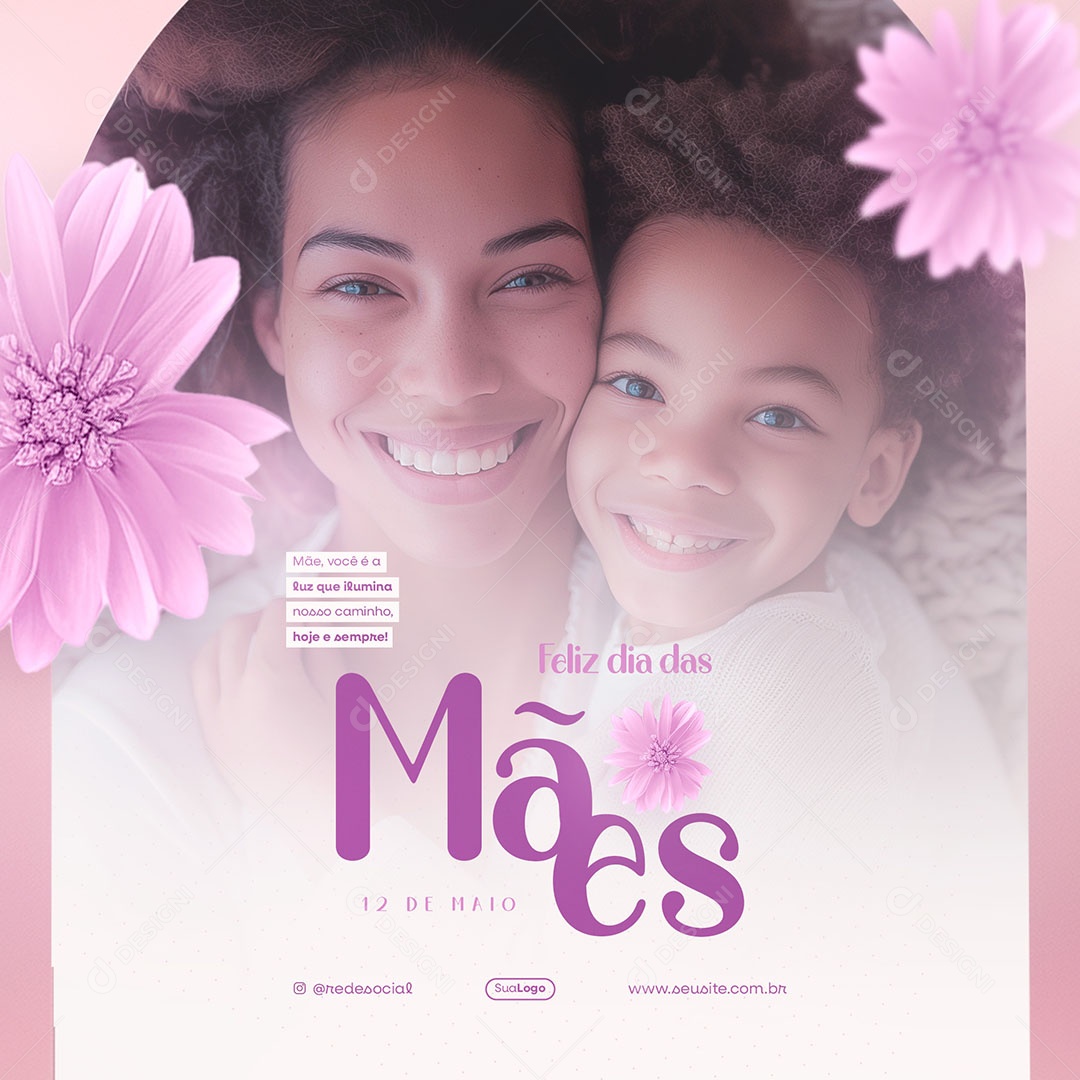 Feed Dia das Mães 12 de Maio Social Media PSD Editável