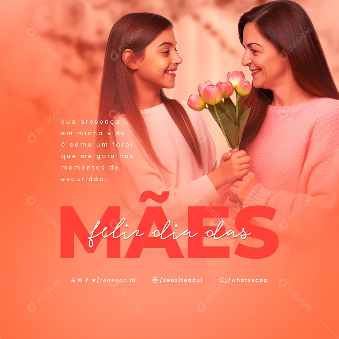 Feliz Dia Das Mães 12 de Maio Social Media PSD Editável
