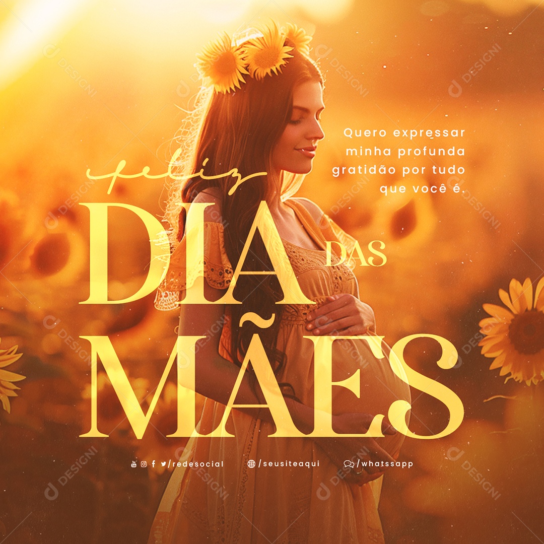 Feliz Dia Das Mães 12 de Maio Quero Expressar Minha Social Media PSD Editável